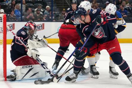 Merzļikina Blue Jackets NHL pārbaudes spēlē pieveic Blues (+VIDEO)