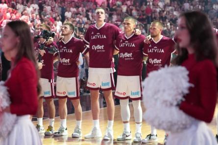 Latvijas basketbolisti Rīgā sāk Parīzes olimpisko spēļu kvalifikācijas turnīru