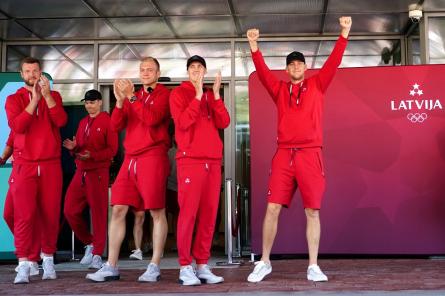 Rīgas lidostā sagaidīta 3x3 basketbola izlase