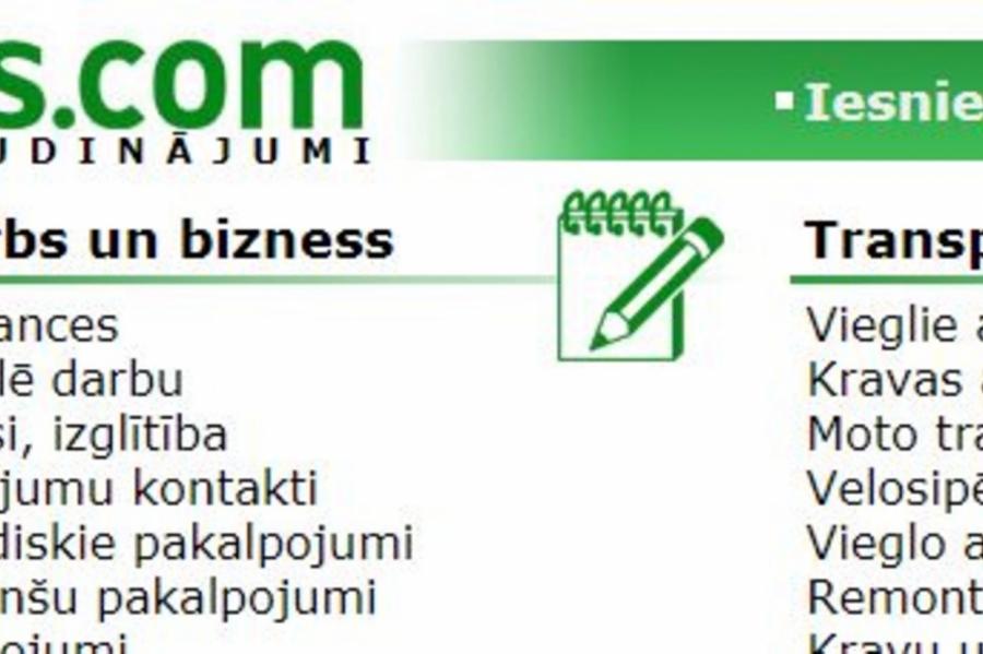 Sludinājumu portāls «ss.lv» nomainījis domēna vārdu uz «ss.com»