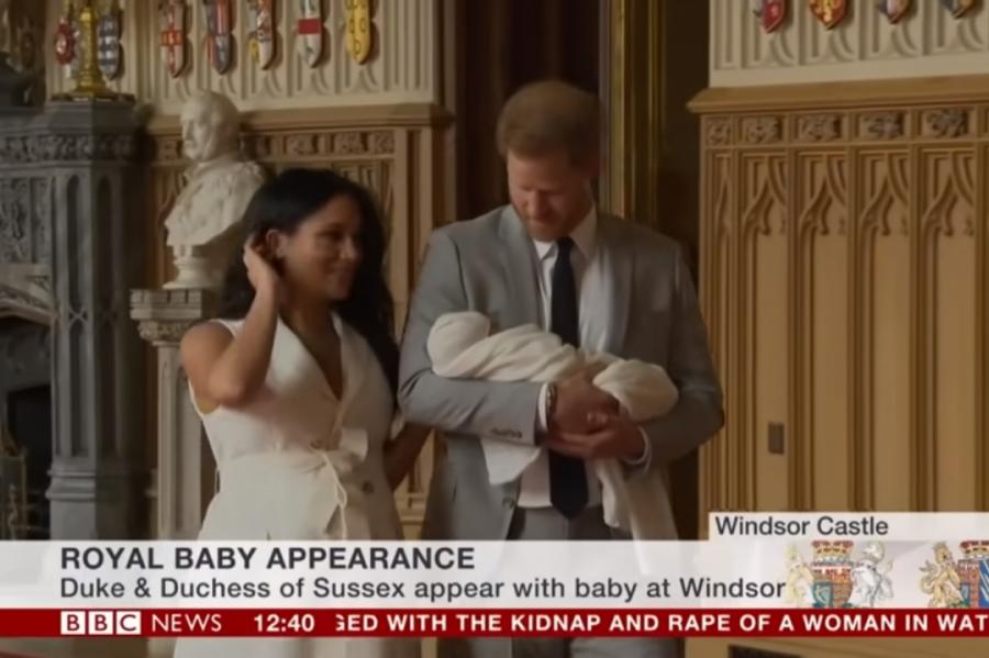 Princis Harijs ar sievu iepazīstina pasauli ar savu pirmdzimto (VIDEO)