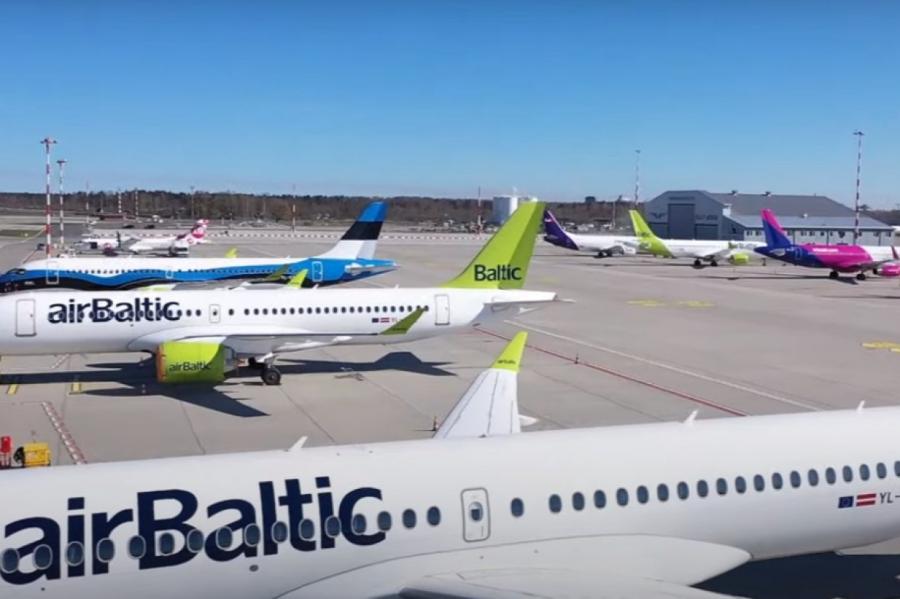 VIDEO. Paskat, kā Rīgas lidosta izskatās dīkstāves laikā no putna lidojuma!
