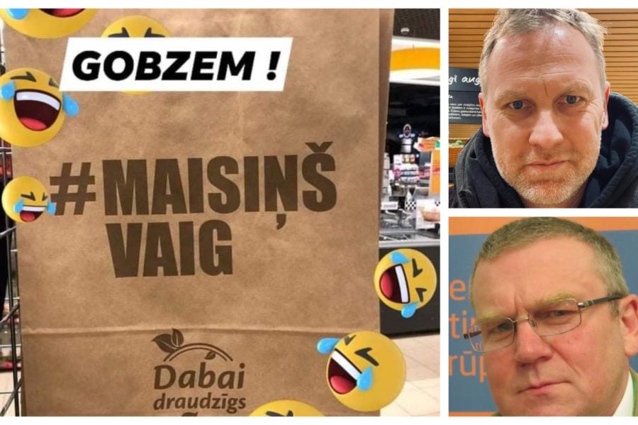JKP politiķis aicina maukt Gobzemam galvā iepirkumu maisiņus
