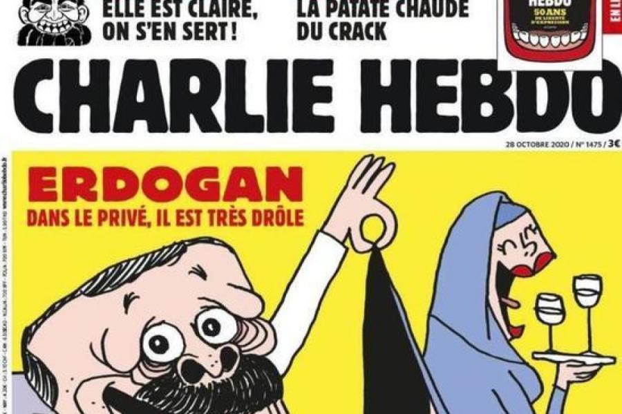 Eļļa ugunī! Charlie Hebdo uz jaunā žurnāla vāka izsmej Erdoganu (+FOTO)