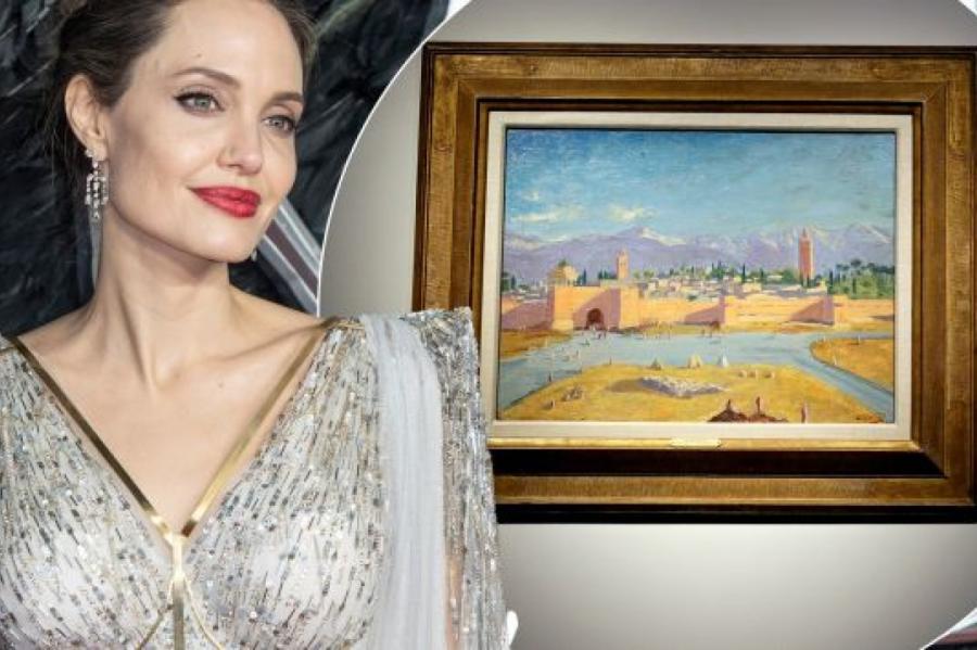 Andželīna Džolija par 8 miljoniem eiro pārdevusi Čērčila radīto eļļas gleznu