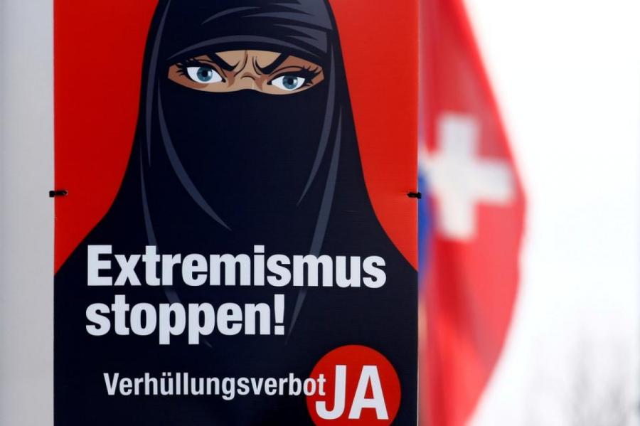Šveicē šodien notiek referendums par sejas aizsegu aizliegumu