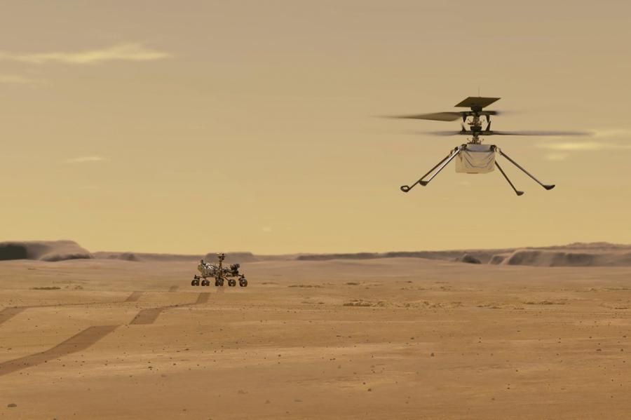 NASA veic pirmo helikoptera lidojumu uz Marsa