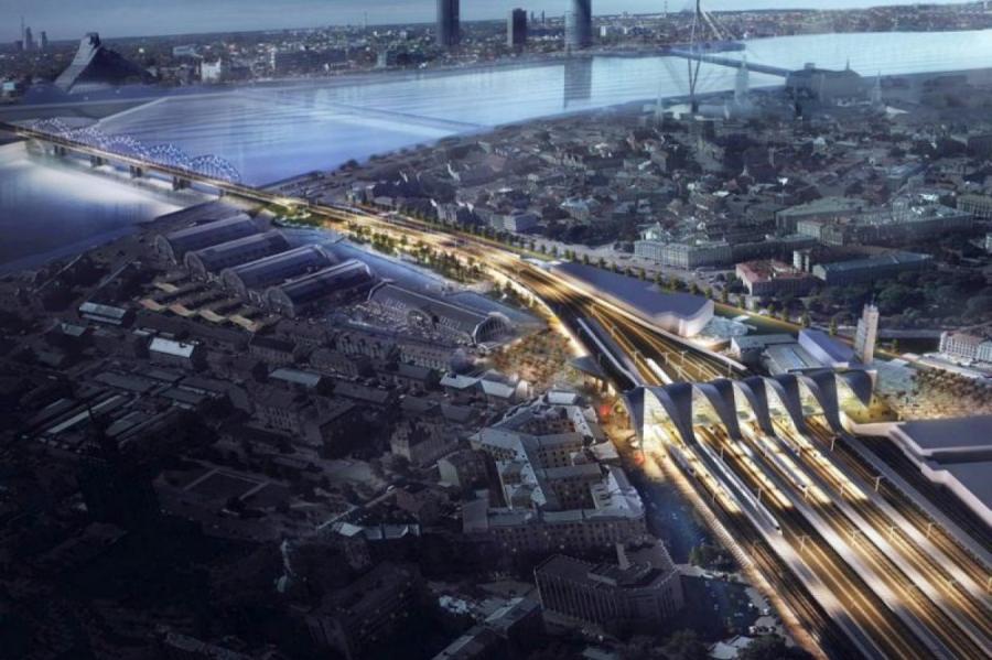 Rīgā sākti jaunās Centrālās dzelzceļa stacijas ēkas būvniecības darbi