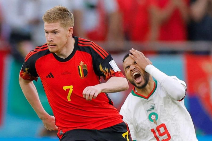 Marokas futbolisti negaidīti uzvar Beļģiju, kļūstot par apakšgrupas līderi