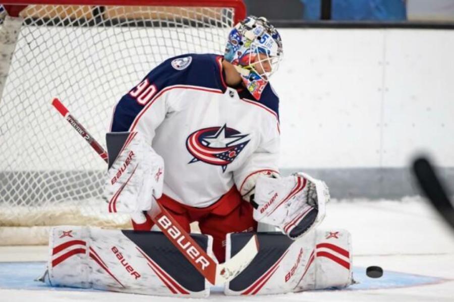 Merzļikins nomaina savainoto Korpisalo un palīdz Blue Jackets uzvarēt (+VIDEO)