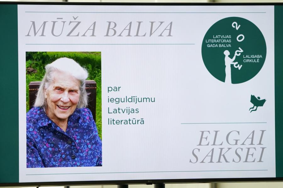 Tulkotāja Sakse saņems mūža balvu par ieguldījumu Latvijas literatūrā