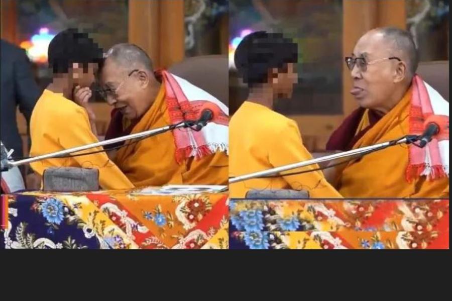 Šoks! Dalailama liek sūkāt mēli puisēnam. (+VIDEO) Hermanim ir viedoklis