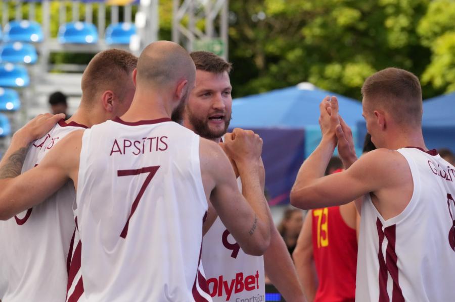 Latvijas 3x3 basketbolisti iekļūst Eiropas spēļu turnīra finālā