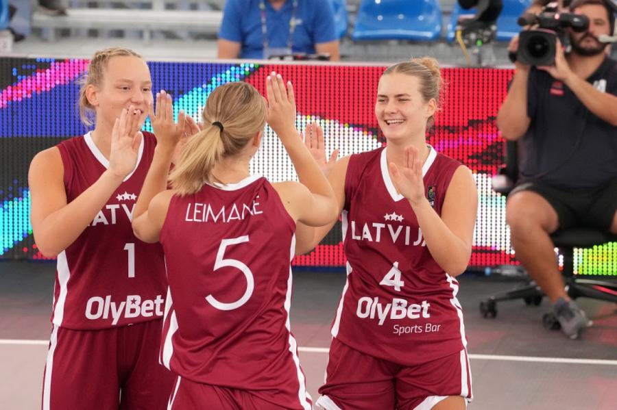 Latvijas 3x3 basketbolistes Pasaules sērijas posmā iekļūst ceturtdaļfinālā