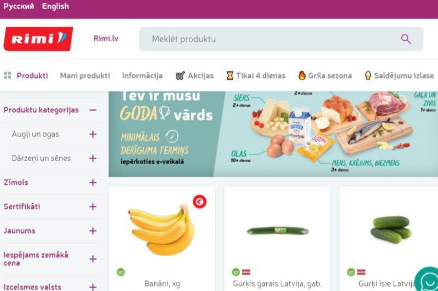 Tirdzniecības tīklu internetveikali Latvijā: dārgākās preces ir Rimi. Kā citos?