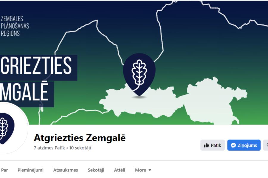 Facebook izveidota lapa «Atgriezties Zemgalē»