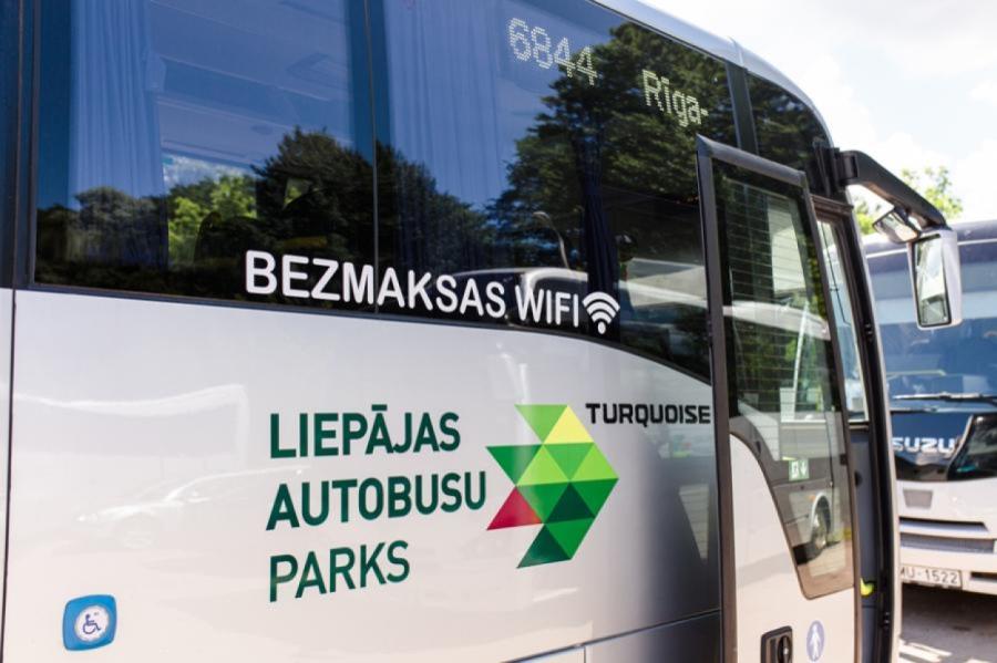 LAP sestdien atcēlis 17 autobusu reisus uz un no Liepājas