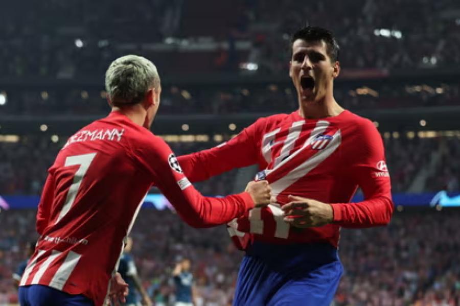 Atletico un Šahtar futbolisti svin uzvaru Čempionu līgas spēlēs