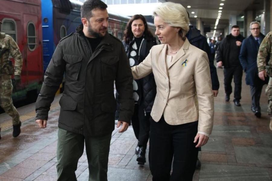 Fon der Leiena ieradusies vizītē Ukrainā
