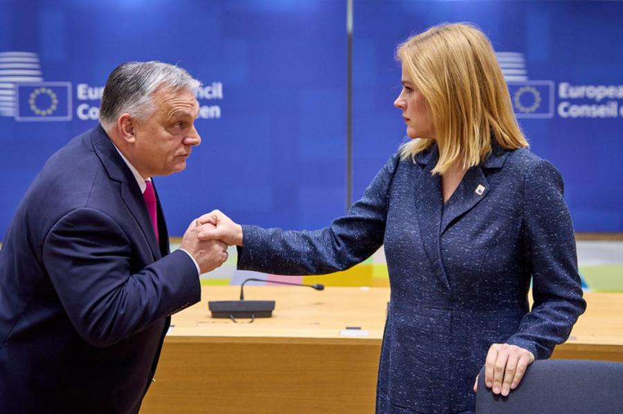 Siliņa Briselē:Jāpieņem lēmums par 50 miljardu eiro ES atbalstu Ukrainai