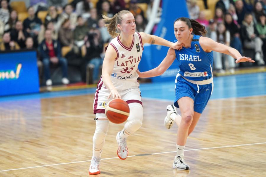 Latvijas basketbolistes Eiropas čempionāta kvalifikācijas mačā uzvar Izraēlu