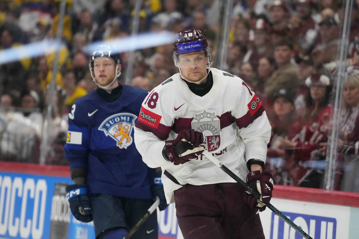 Latvijas hokejisti minimāli zaudē Somijas izlasei (VIDEO)