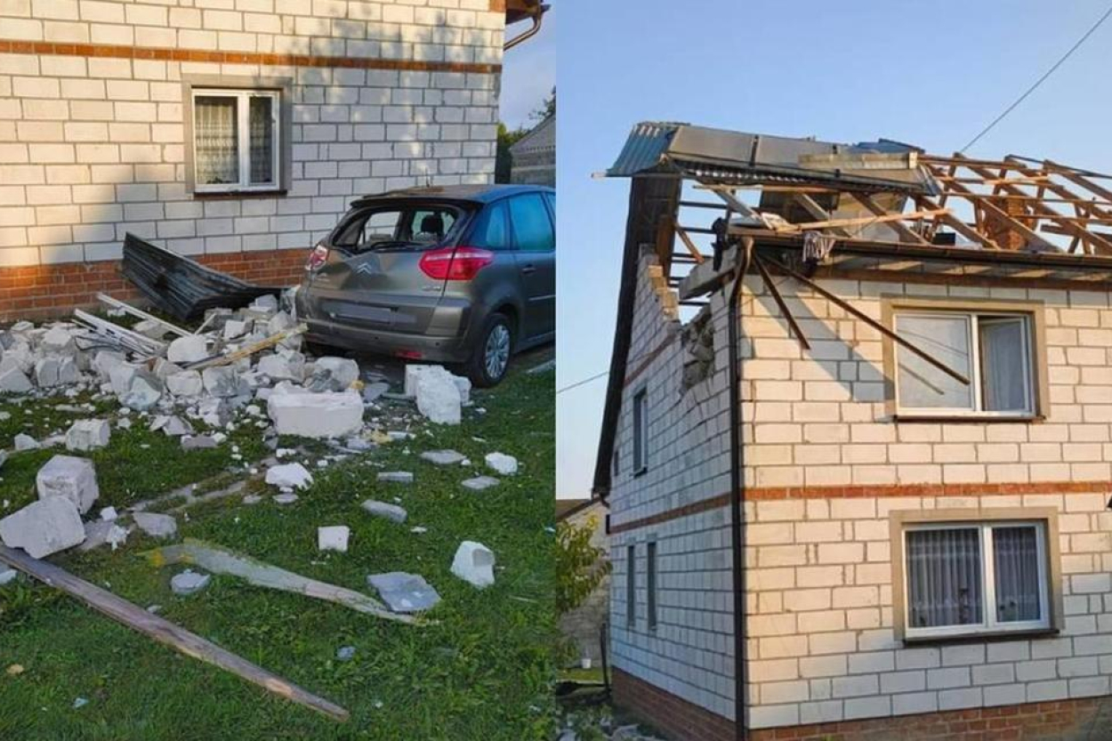 Polija izmeklē, vai lauku māju sabojāja krievu drons vai pašu raķete